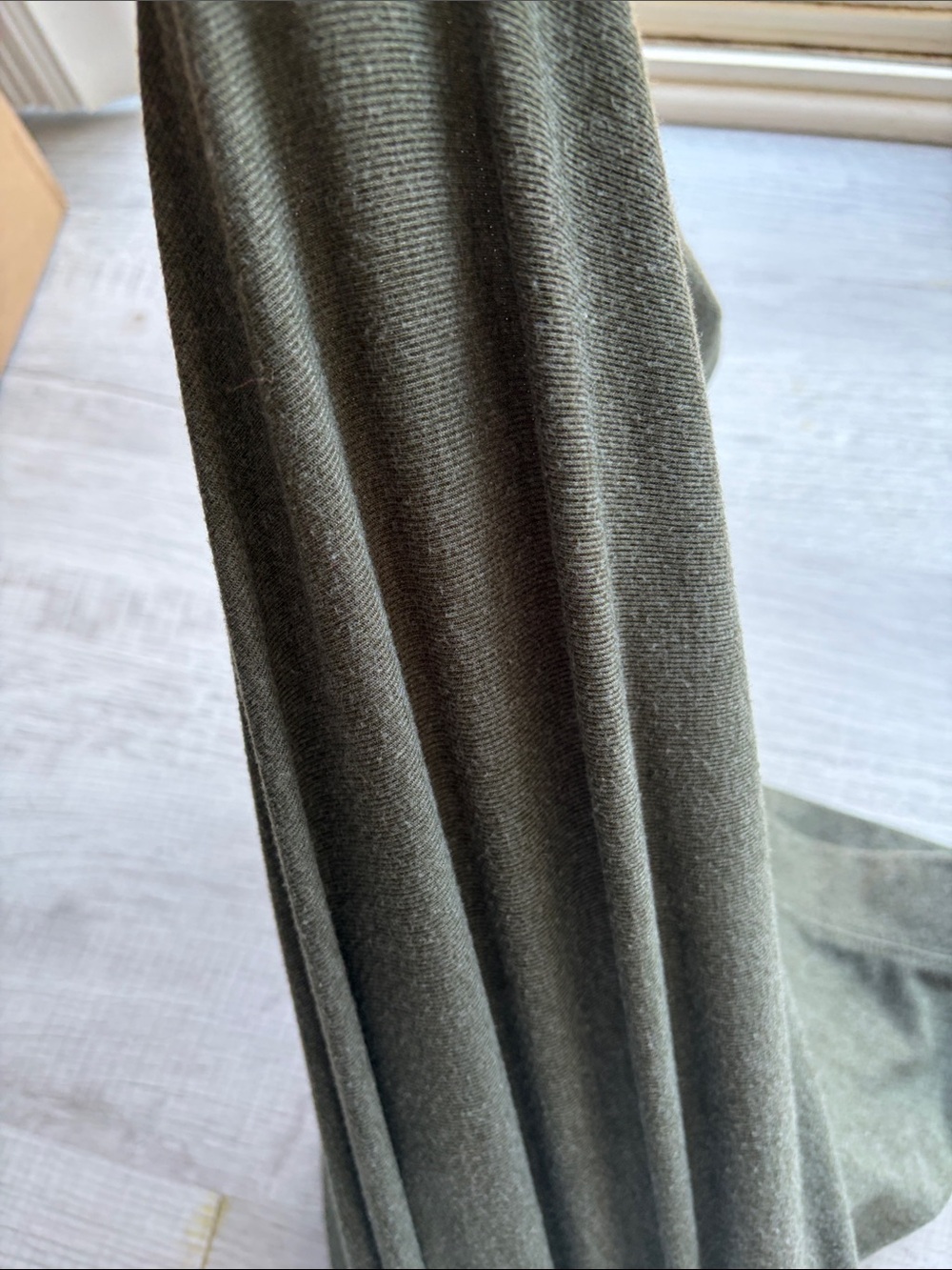 Saturday, Sunday Anthropologie Heathered Olive Green Midi Pencil Skirt, Size M. - Picture 14 of 14